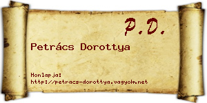 Petrács Dorottya névjegykártya