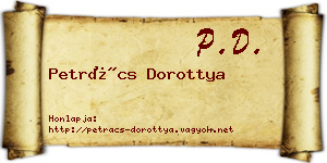 Petrács Dorottya névjegykártya